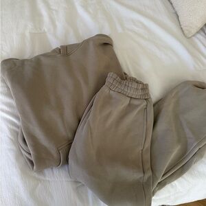 Women's Tan Sweatpant SET